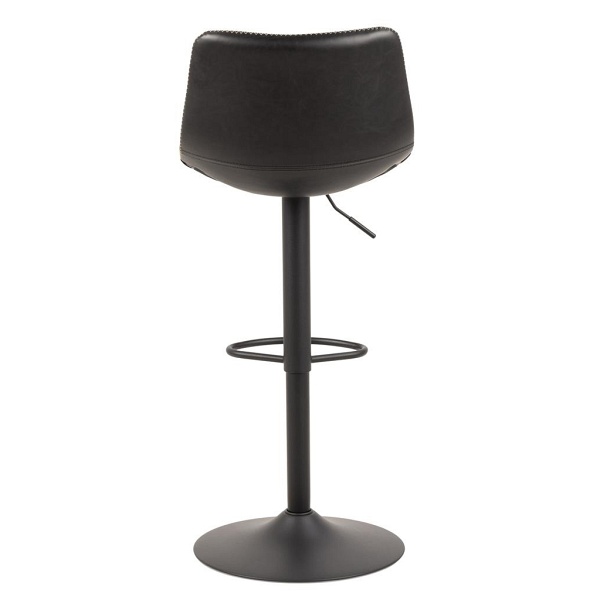 Stołek barowy Oregon high PU czarny - ACTONA